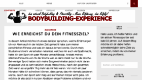 What Bodybuilding-experience.com website looked like in 2016 (7 years ago)
