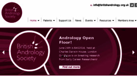 What Britishandrology.org.uk website looked like in 2016 (7 years ago)
