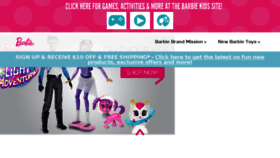 What Barbie.org website looked like in 2016 (7 years ago)