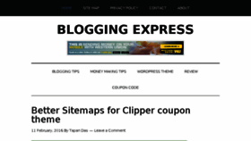 What Bloggingexpress.com website looked like in 2016 (7 years ago)