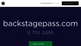 What Backstagepass.com website looked like in 2016 (9 years ago)
