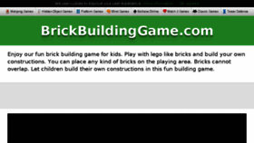 What Brickbuildinggame.com website looked like in 2016 (7 years ago)