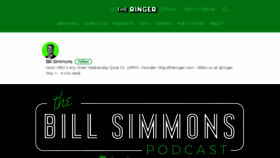 What Billsimmonspodcast.com website looked like in 2016 (7 years ago)