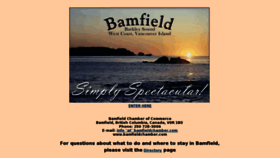 What Bamfieldchamber.com website looked like in 2016 (7 years ago)