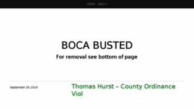 What Bocabusted.com website looked like in 2016 (7 years ago)