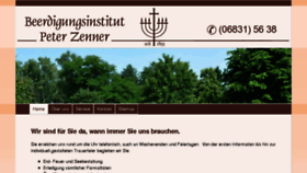 What Beerdigungsinstitut-zenner.de website looked like in 2016 (7 years ago)