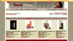 What Beauty-forum.pl website looked like in 2016 (7 years ago)