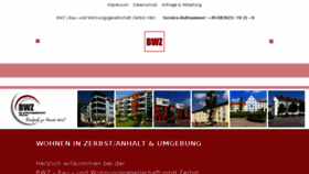What Bwz-wohnen.de website looked like in 2016 (7 years ago)