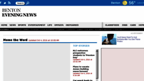 What Bentoneveningnews.com website looked like in 2016 (7 years ago)