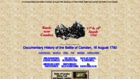 What Battleofcamden.org website looked like in 2016 (7 years ago)