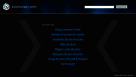 What Beehockey.com website looked like in 2016 (7 years ago)