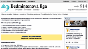 What Bedminton-liga.sk website looked like in 2016 (7 years ago)