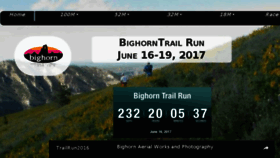 What Bighorntrailrun.com website looked like in 2016 (7 years ago)