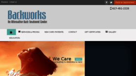 What Backworksinc.com website looked like in 2016 (7 years ago)