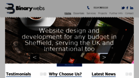 What Binarywebs.co.uk website looked like in 2016 (7 years ago)