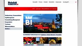 What Bielefeld-marketing.de website looked like in 2016 (7 years ago)