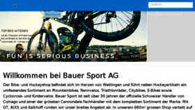 What Bauersport.ch website looked like in 2016 (7 years ago)
