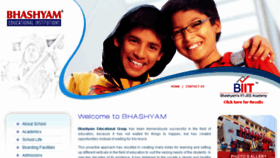 What Bhashyamschools.com website looked like in 2016 (7 years ago)
