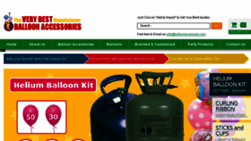 What Balloonaccessory.com website looked like in 2016 (7 years ago)