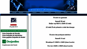What Baseballmirabel.ca website looked like in 2016 (7 years ago)