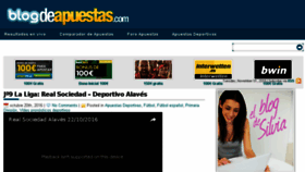 What Blogdeapuestas.com website looked like in 2016 (7 years ago)