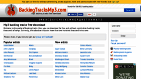 What Backingtracksmp3.com website looked like in 2016 (7 years ago)
