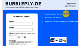 What Bubbleply.de website looked like in 2016 (7 years ago)