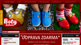 What Botydetem.cz website looked like in 2016 (7 years ago)