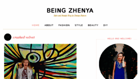 What Beingzhenya.com website looked like in 2016 (7 years ago)
