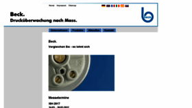 What Beck-sensors.com website looked like in 2016 (7 years ago)