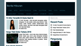 What Beritahiburan.com website looked like in 2016 (7 years ago)