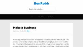 What Benrobb.com website looked like in 2016 (7 years ago)