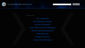 What Bangkokandthailand.com website looked like in 2016 (7 years ago)