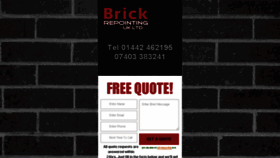 What Brickrepointing.co.uk website looked like in 2016 (7 years ago)