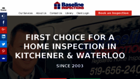 What Baselineinspections.com website looked like in 2016 (7 years ago)