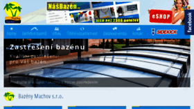 What Bazenymachov.cz website looked like in 2016 (7 years ago)