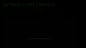What Batmanpuppetmaster.com website looked like in 2016 (7 years ago)