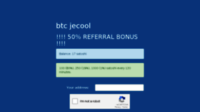 What Btc.jecool.net website looked like in 2016 (7 years ago)