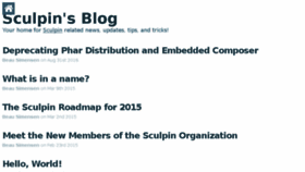 What Blog.sculpin.io website looked like in 2016 (7 years ago)