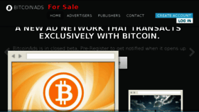 What Bitcoinads.com website looked like in 2016 (7 years ago)