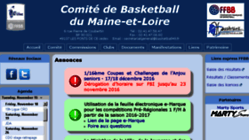 What Basketball49.fr website looked like in 2016 (7 years ago)