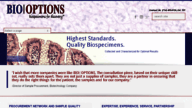 What Biooptions.com website looked like in 2016 (7 years ago)