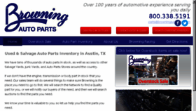 What Browningautoparts.com website looked like in 2016 (7 years ago)