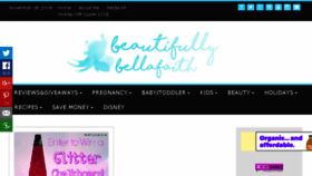 What Beautifullybellafaith.com website looked like in 2016 (7 years ago)