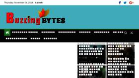 What Buzzingbytes.com website looked like in 2016 (7 years ago)