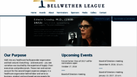 What Bellwetherleague.org website looked like in 2016 (7 years ago)