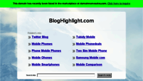 What Bloghighlight.com website looked like in 2016 (7 years ago)