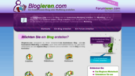 What Blogieren.de website looked like in 2016 (7 years ago)