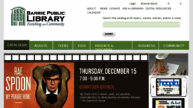 What Barriepubliclibrary.ca website looked like in 2016 (7 years ago)