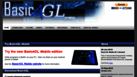 What Basic4gl.net website looked like in 2016 (7 years ago)